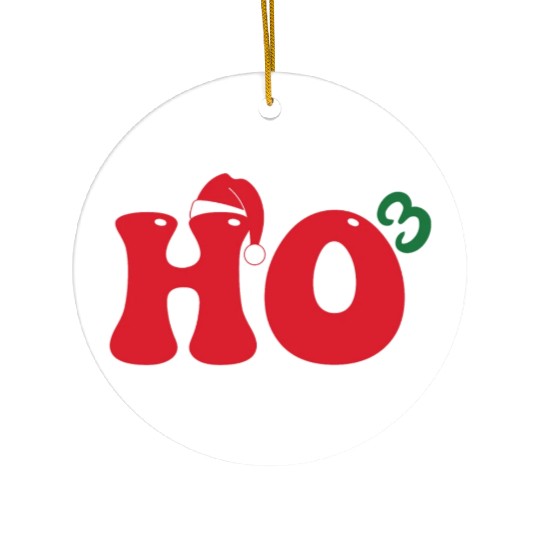 HO HO HO Ceramic Ornaments