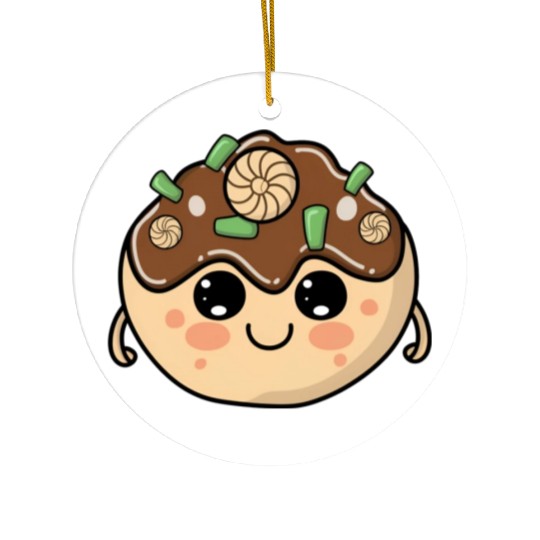 Cute Takoyaki Ceramic Ornaments