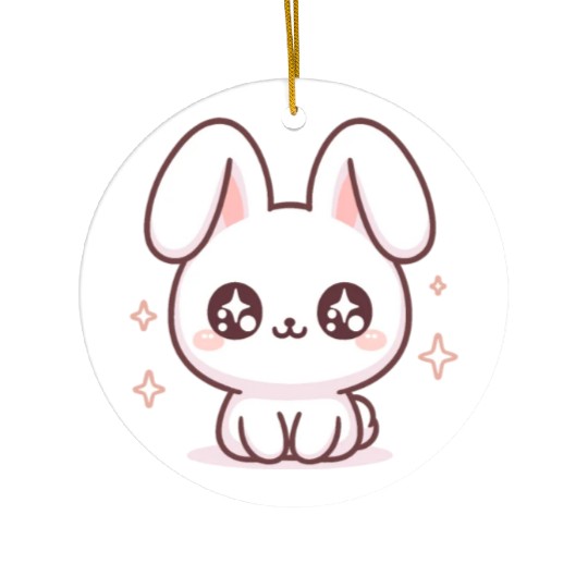 Rabbit Bubble Tea Kawaii Ceramic Ornaments
