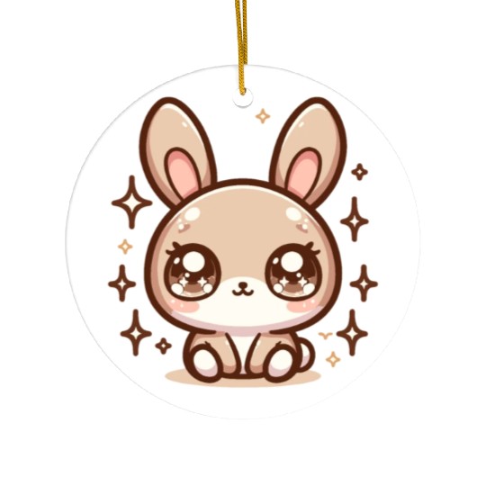 Rabbit Bubble Tea Kawaii Ceramic Ornaments