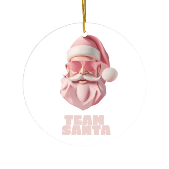 Team Santa Ceramic Ornaments