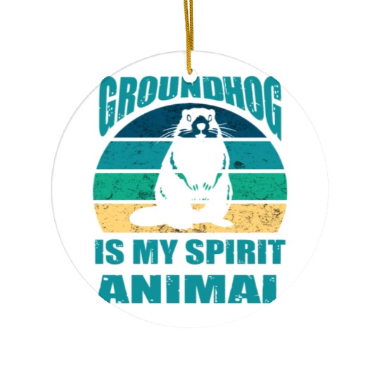 funny Respect the groundhog Ceramic Ornaments