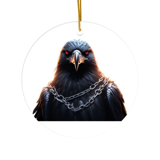 Eagle Caged Thunder: A Heavy Metal Eddie Ceramic Ornaments