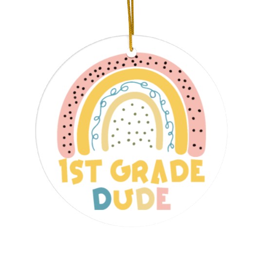 Kindergarten Teacher Funny Student 1st Graduation Ceramic Ornaments