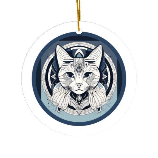tiger cat Ceramic Ornaments