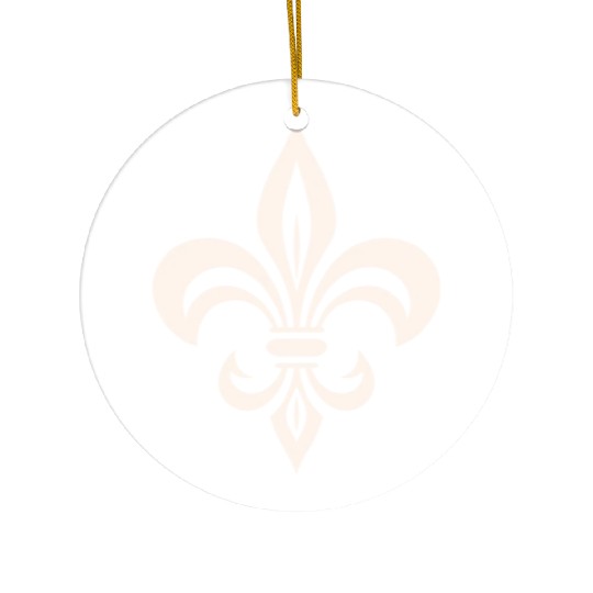Simple French lily Logo Ceramic Ornaments