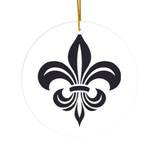 Simple French lily Design Ceramic Ornaments