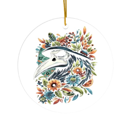 Spooky Halloween Horror Plague Doctor Black Death Ceramic Ornaments