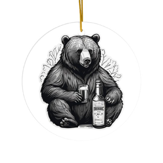 grizzly bear Ceramic Ornaments
