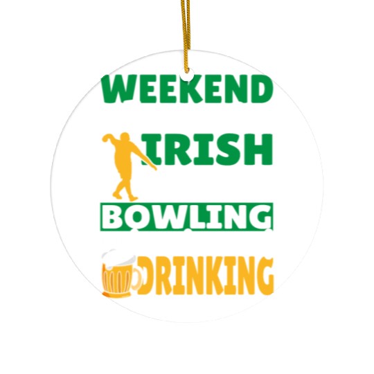 Weekend Forecast Irish Road Bowling Ceramic Ornaments