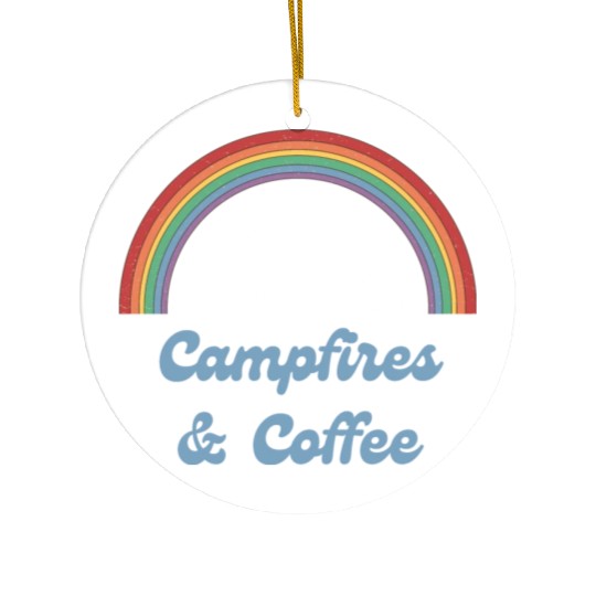 Campfires and Coffee Ceramic Ornaments