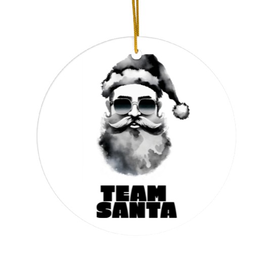 Team Santa Ceramic Ornaments
