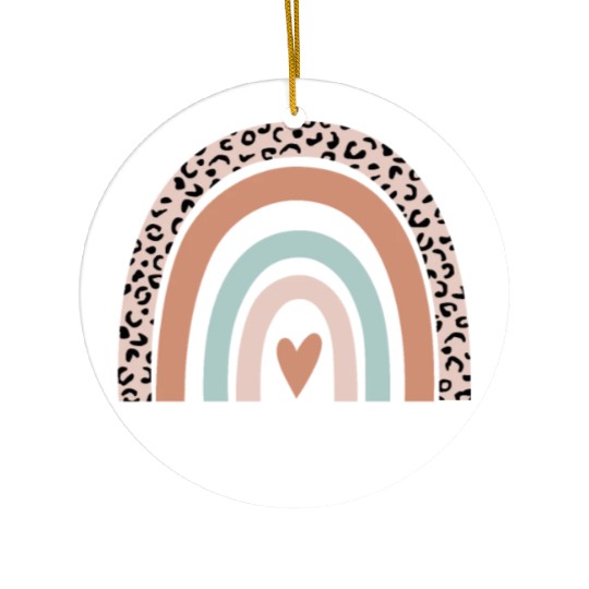 Postmaster Rainbow Leopard Funny Postmaster Ceramic Ornaments