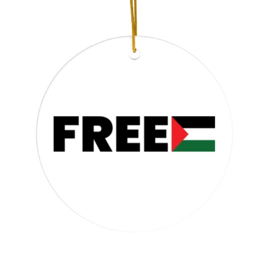 Free Palestine Ceramic Ornaments