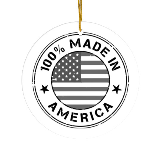 USA Made in America flag Ceramic Ornaments