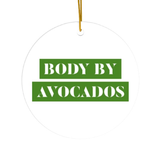 Body by Avocados Avocado Gym Ceramic Ornaments