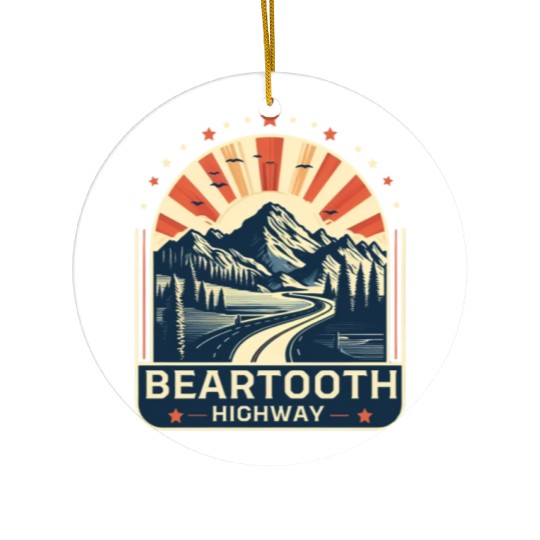 Beartooth Highway US 212 Ceramic Ornaments