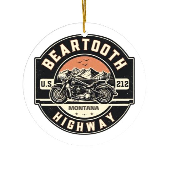 Beartooth Highway US 212 Ceramic Ornaments