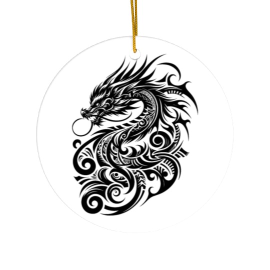 Dragon T Tattoo Artistic Design Ceramic Ornaments