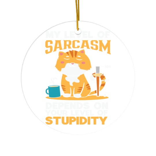 Sarcasm vs. Stupidity - Witty Response Ceramic Ornaments