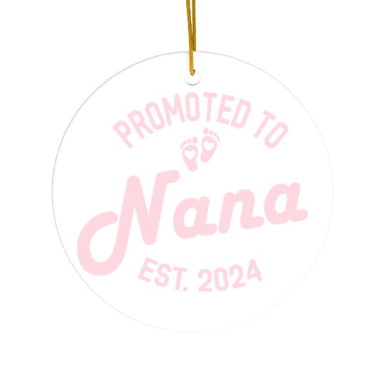 Promoted to Nana Est 2024 Ceramic Ornaments
