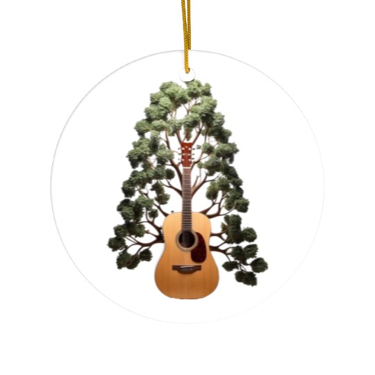 Acoustic Guitar Ceramic Ornaments Tree of Life Guitar