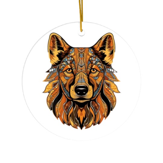 German Shepherd Funny Dog Street Art Comic Pet Ceramic Ornaments