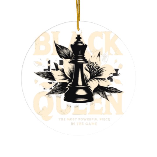 Black Queen The Most Powerful Chess African USA Ceramic Ornaments