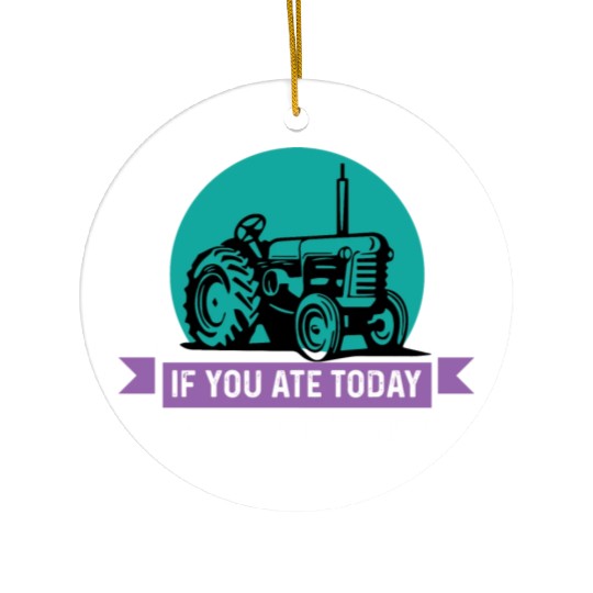 Thank a Farmer Thankful Person Gift Ceramic Ornaments