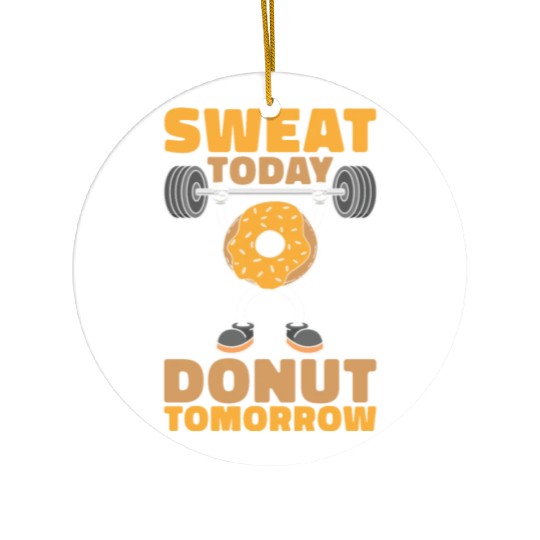 Fitness Donut Donut Gym Ceramic Ornaments