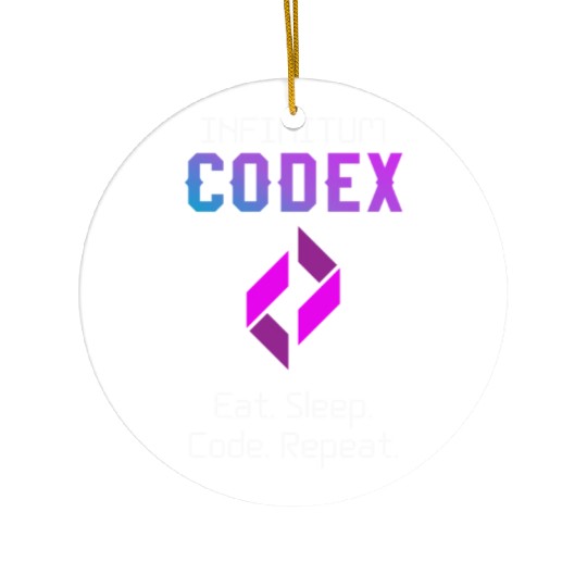 Programmer Codex Eat Sleep Code Repeat Ceramic Ornaments