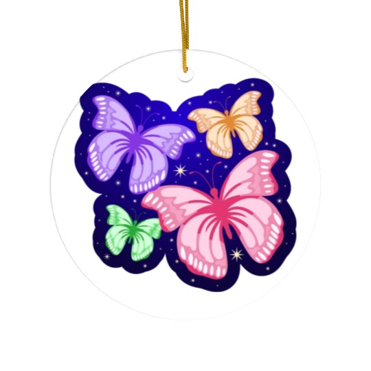 Cute Butterflies Design Ceramic Ornaments