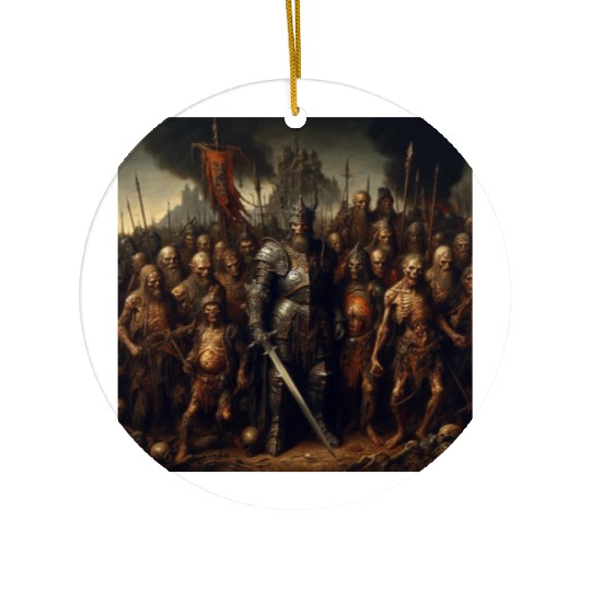 Undead Zombie Horde 10 Ceramic Ornaments