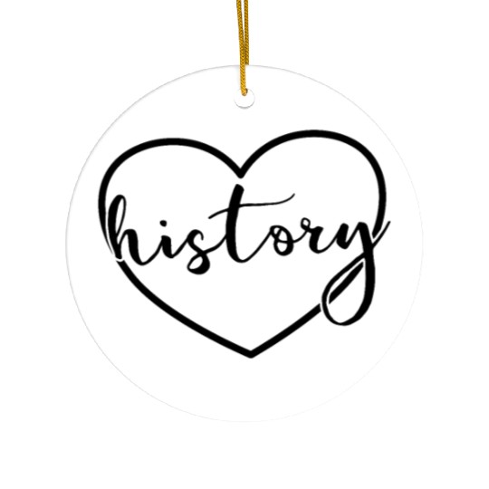 History Heart Back To School History Teacher Ceramic Ornaments