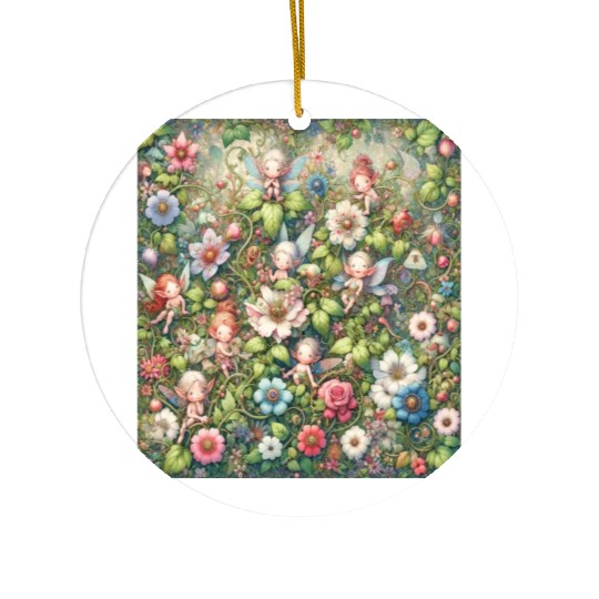 Fantasy Faerie s Blossom Ceramic Ornaments