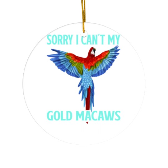 Gold Macaw Ornithologist Enthusiast Gift Ceramic Ornaments