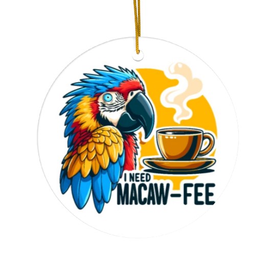 Blue Gold Macaw Macaw-Fee Coffee Lover Ceramic Ornaments