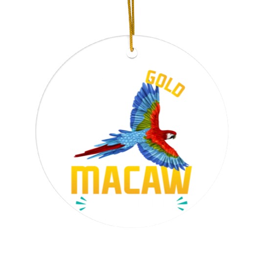 Blue Macaw Gold Macaw Ornithologist Enthusiast Ceramic Ornaments