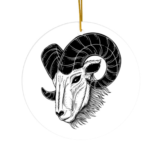 Dark Baphomet Goat Art Ceramic Ornaments