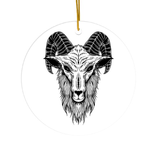 Baphomet Goat Devil Head Ceramic Ornaments