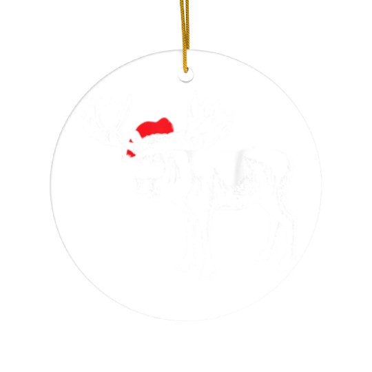 Christmas Moose X mas Deer Animal Fan Hilarious Ceramic Ornaments