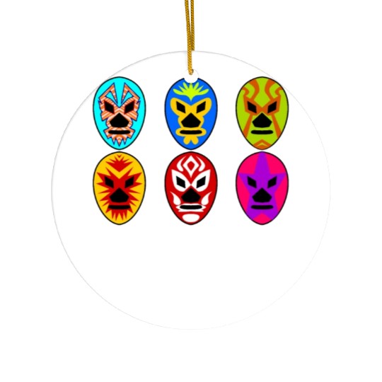 Lucha Libre Mask Wrestling Ceramic Ornaments