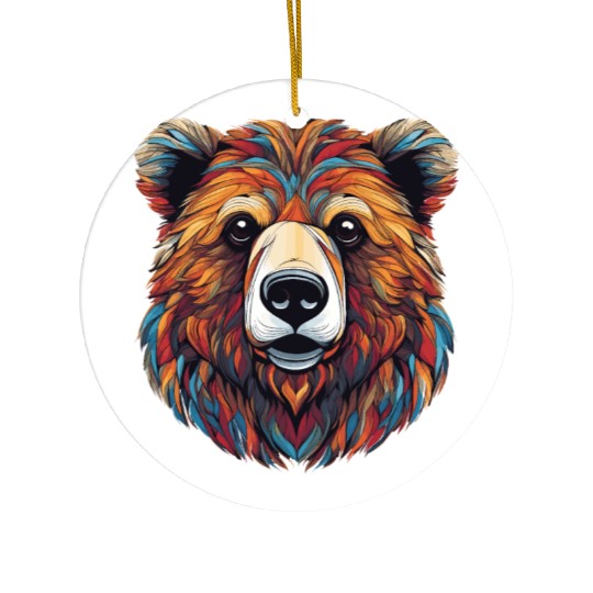 Grizzly Bear Ceramic Ornaments