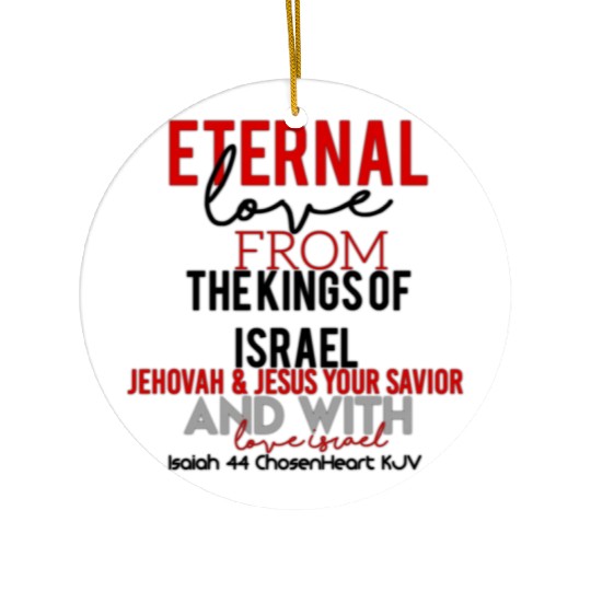 CHOSENHEART ETERNAL LOVE From Israel Ceramic Ornaments