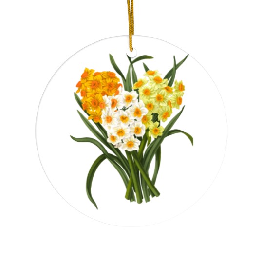 Daffodil Bunch Daffodils He Daffodil Ceramic Ornaments