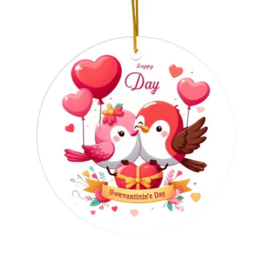 Valentine Day Simpl Ceramic Ornaments