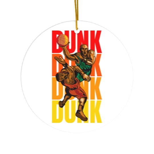 Dunk basketball Ceramic Ornaments