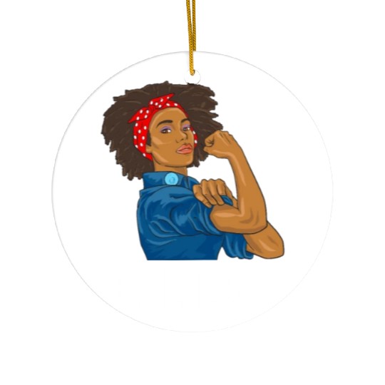 African American Postal Worker Mail Lady Funny Ceramic Ornaments