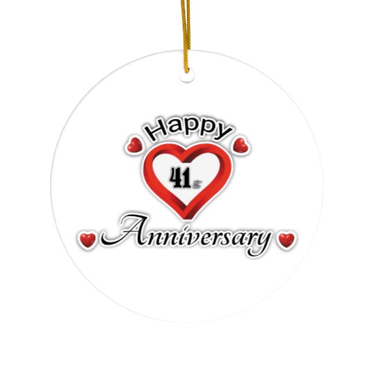 anniversary 41st Ceramic Ornaments