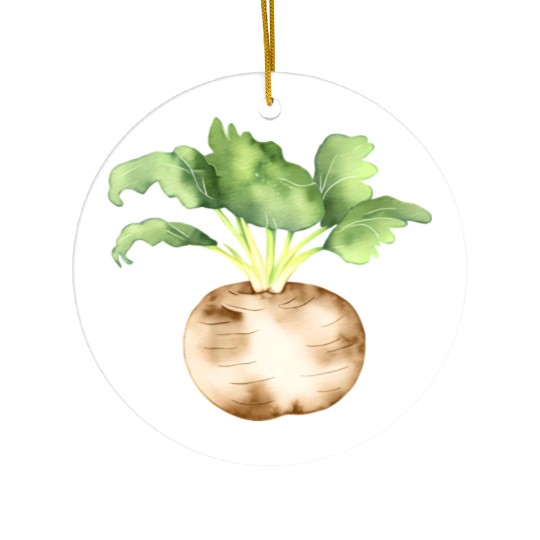 Fresh Turnip Ceramic Ornaments
